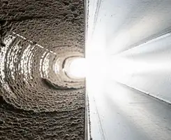 air duct cleaning services showing interior duct system inspection and cleaning in Tucson, AZ